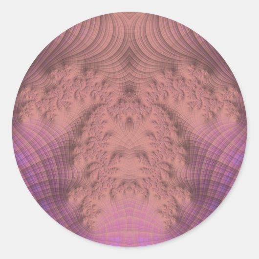 ピンクと紫の色合い~ラウンドクラシックステッカー ラウンドシール (正面)