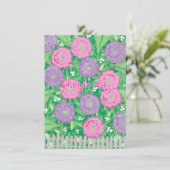 ピンクと紫の花のサンキューカード サンキューカード (スタンド正面)