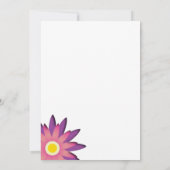 ピンクと紫の花のパーティの招待状 招待状 (裏面)