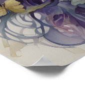 ピンクと紫の花の妖精 ポスター (角)