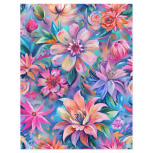 ピンクと紫の花の模様スクラップブック紙