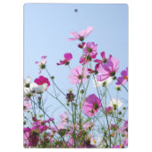 ピンクと紫の花の牧草地写真 クリップボード (裏面)