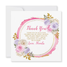 ピンクと紫の花エレガントのSweet sixteen