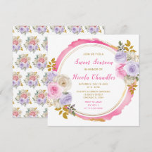 ピンクと紫の花エレガントのSweet sixteen