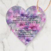 ピンクと紫の花化粧品製品ラベル フェイバータグ (裏面)