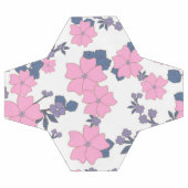 ピンクと紫の花柄 サッカーボール (フラット)