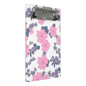 ピンクと紫の花柄 ミニクリップボード (アングル)