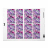 ピンクと紫の花石鹸製品ラベル ラベル (フルシート)