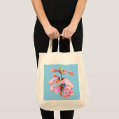 ピンクと紫の花 トートバッグ (正面(商品))