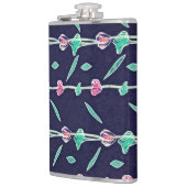 ピンクと紫の花 フラスク (左)