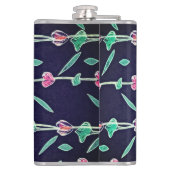 ピンクと紫の花 フラスク (裏面)