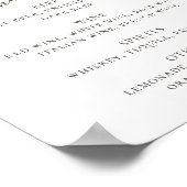 ピンクと紫の花。フローラ結婚飲料バー ポスター (角)