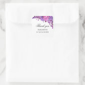 ピンクと紫の花。結婚フローラ感謝していよ スクエアシール (バッグ)