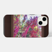 ピンクと紫の葉 iPhoneケース (裏面横)
