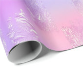 ピンクと紫の虹色のブラシストロークのパターン ラッピングペーパー (ロールコーナー)