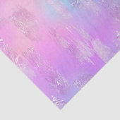 ピンクと紫の虹色のブラシストロークのパターン 薄葉紙 (詳細)