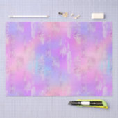 ピンクと紫の虹色のブラシストロークのパターン 薄葉紙 (クラフト)