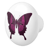 ピンクと紫の蝶 セラミックノブ (右)