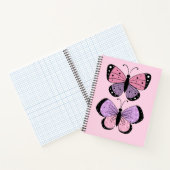 ピンクと紫の蝶 ノートブック (内部)