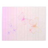 ピンクと紫の赤面蝶が並んだメモ帳 ノートパッド (正面)