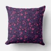 ピンクと紫の野生バラ クッション (正面)
