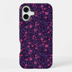 ピンクと紫の野生バラ iPhone 16 PLUSケース