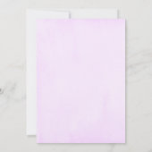 ピンクと紫の銀蝶の赤ちゃんシャワー 招待状 (裏面)