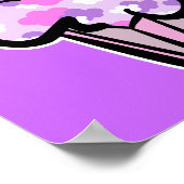 ピンクと紫の雲のカップケーキ ポスター (角)