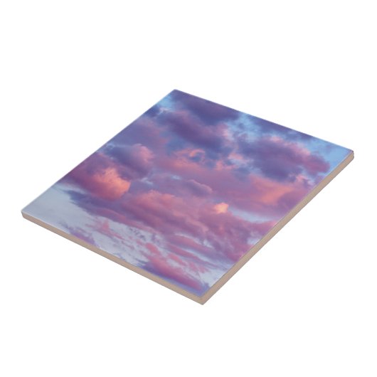 ピンクと紫の雲 タイル (側面)