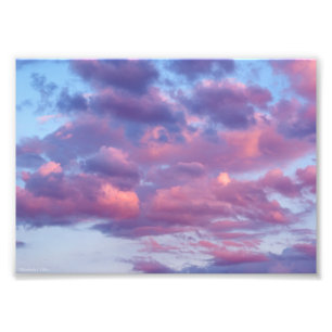 ピンクと紫の雲 フォトプリント           