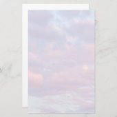 ピンクと紫の雲 便箋 (正面/裏面)