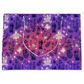 ピンクと紫の魔性の神秘的 ラージペーパーバッグ (正面)