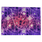 ピンクと紫の魔性の神秘的 ラージペーパーバッグ (裏面)