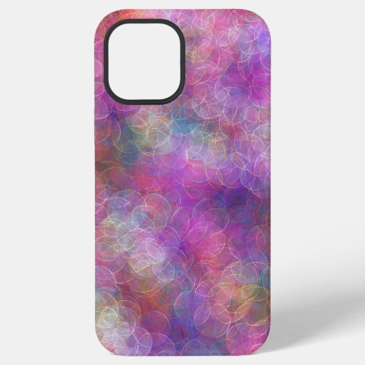 \ピンクと紫の《写真》ぼけ味 iPhoneケース (裏面)