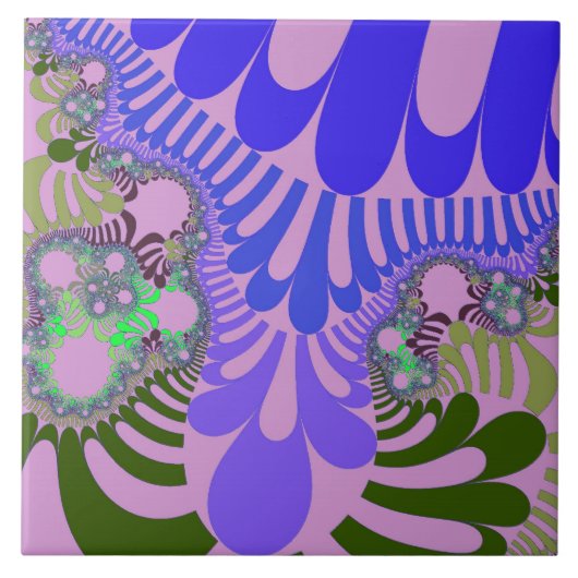 ピンクと紫モダン タイル (正面)