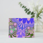 ピンクと紫モダン ポストカード (スタンド正面)