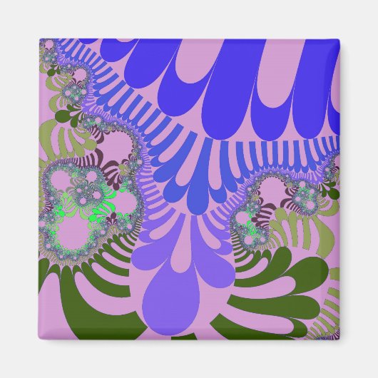 ピンクと紫モダン マグネット (正面)