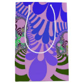 ピンクと紫モダン ミディアムペーパーバッグ (正面)