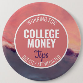 ピンクと紫 |ヒントを参照 |大学のお金 缶バッジ