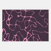 ピンクと紫 ラッピングペーパーシート (正面3)