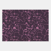 ピンクと紫 ラッピングペーパーシート (正面)