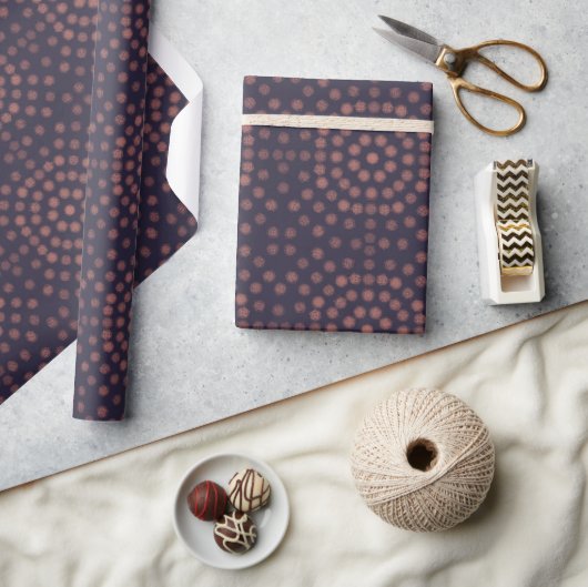 ピンクと紫 ラッピングペーパー (クラフト)