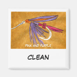 「ピンクと紫」食器洗浄機状態磁石 マグネット