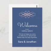 ピンクと結婚ダークブルーへようこそ ポストカード (正面/裏面)