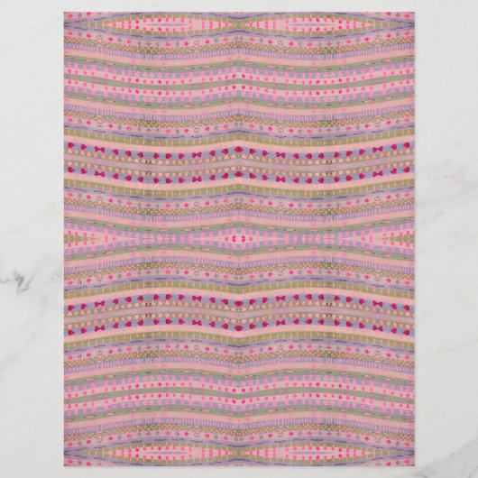 ピンクと緑のかわいらしハートパターンの両面 (正面)