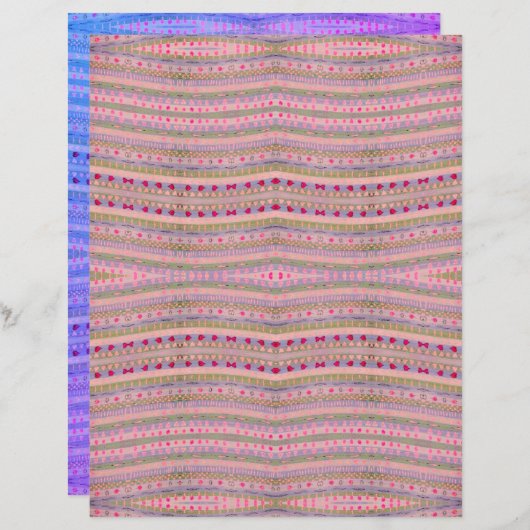 ピンクと緑のかわいらしハートパターンの両面 (正面/裏面)