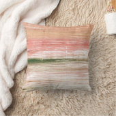 ピンクと緑のアート クッション (ブランケット)