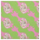 ピンクと緑のカエル ファブリック (見本)