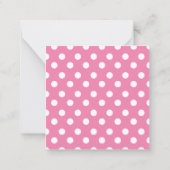 ピンクと緑のカップケーキギフトエンクロージャカード ノートカード (裏面)