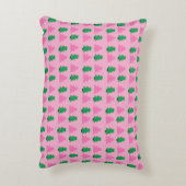 ピンクと緑のクリスマスツリーズアクセント枕 アクセントクッション (裏面(縦))